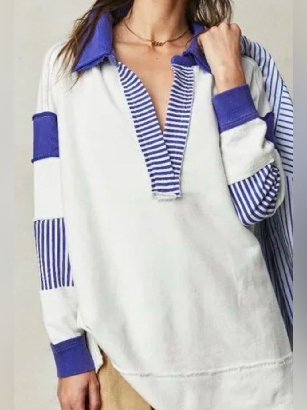 Free People Clean Prep Polo
